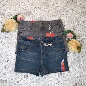 2 Mossimo Supply CO Jean Shorts Slim Fit Medium Rise Size 10/12